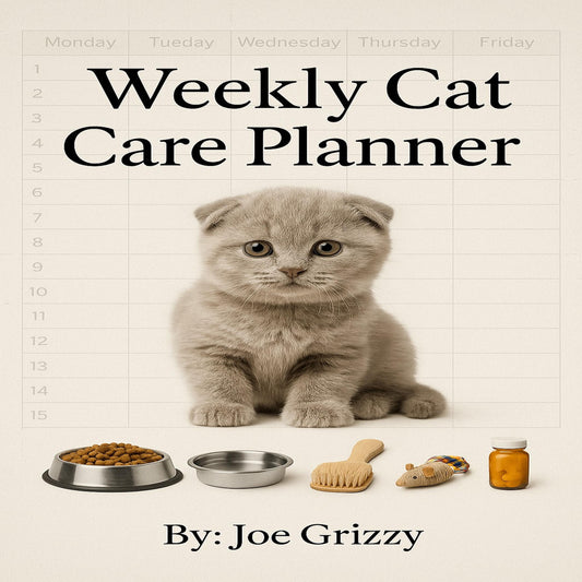 Weekly Cat Care Planner – 1 Printable, 1 Fillable & 1 Mobile-version for Cat Owners